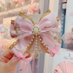Glamorous Mesh Bow Hair Clips